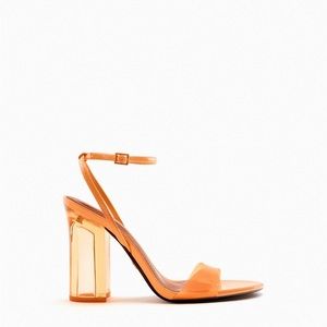 Orange Block Heel